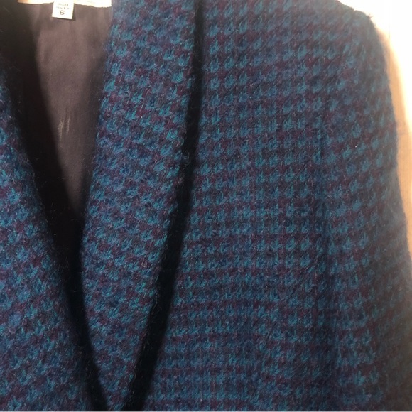 Vintage Barrie Pace Ltd. Wool Mohair Double Breasted Blazer Blue Purple 6 - Picture 5 of 8